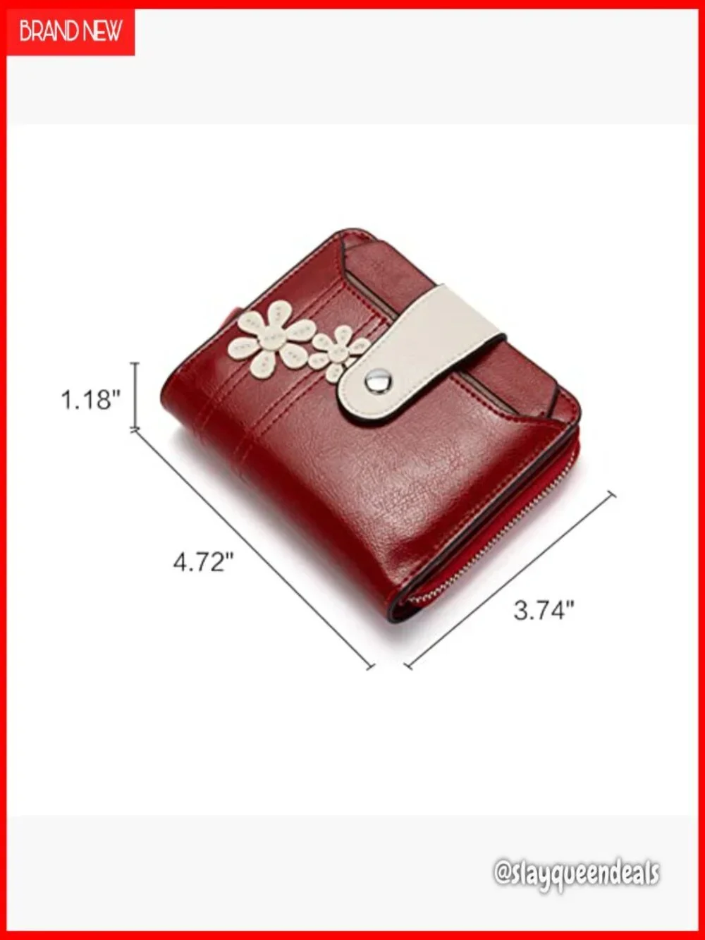 Leather RFID Blocking Bifold Wallet with Zipper Pocket Compact Size